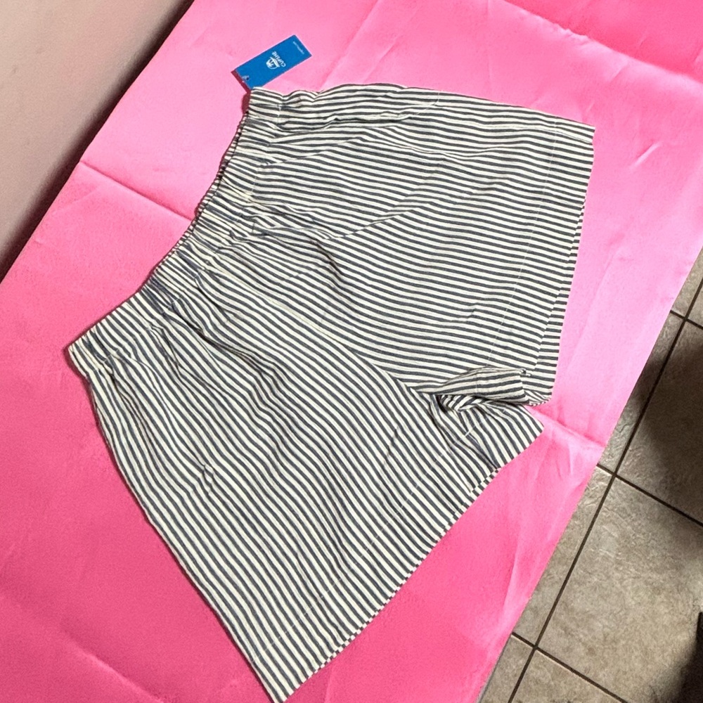 Cupshe Navy and Cream Striped Skirt